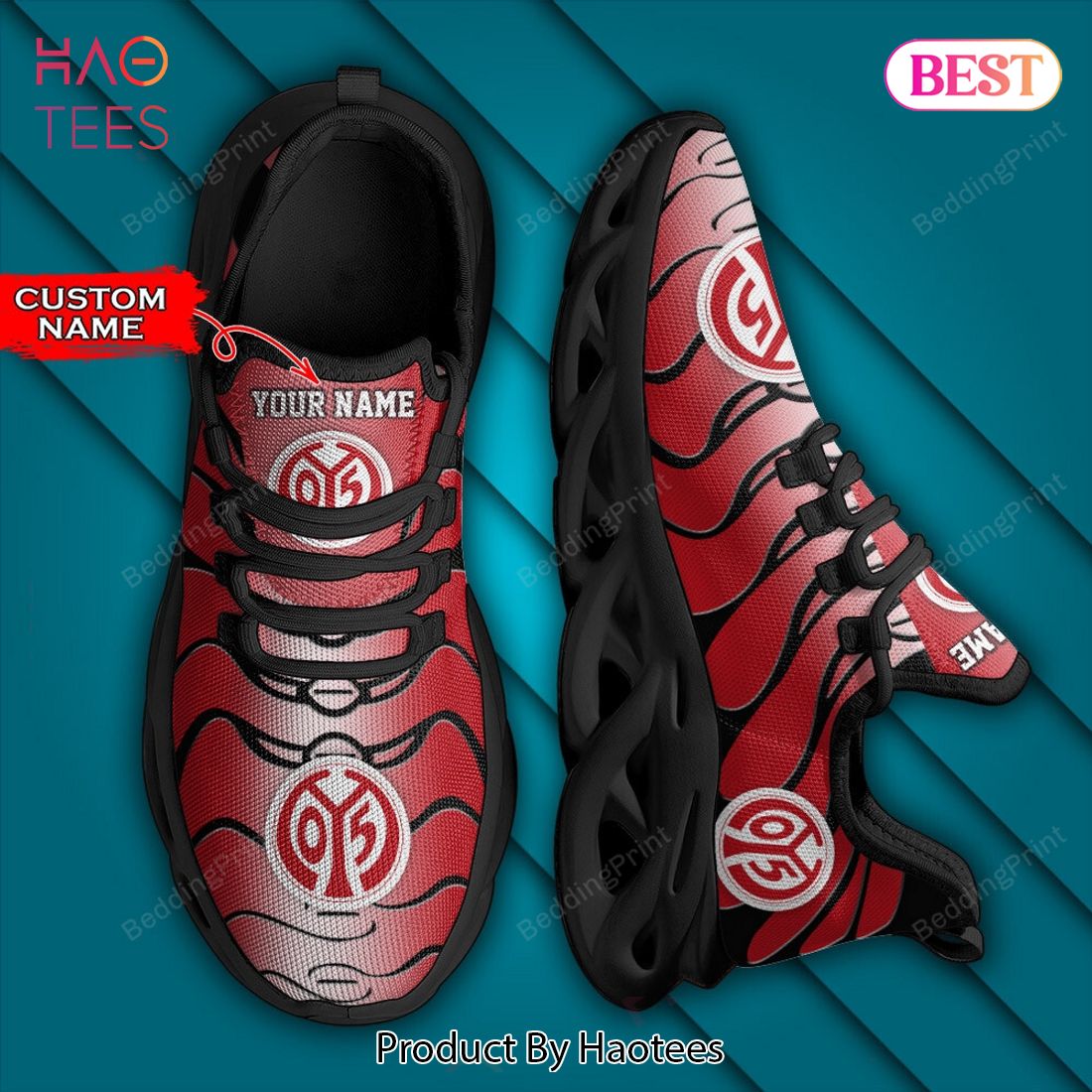 Bundesliga 1. FSV Mainz 05 Personalized Red Color Max Soul Shoes Bundesliga 1. FSV Mainz 05 Personalized Red Color Max Soul Shoes