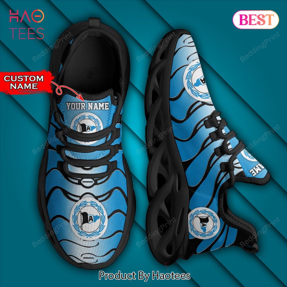 Bundesliga Arminia Bielefeld Personalized Blue Color Max Soul Shoes Bundesliga Arminia Bielefeld Personalized Blue Color Max Soul Shoes