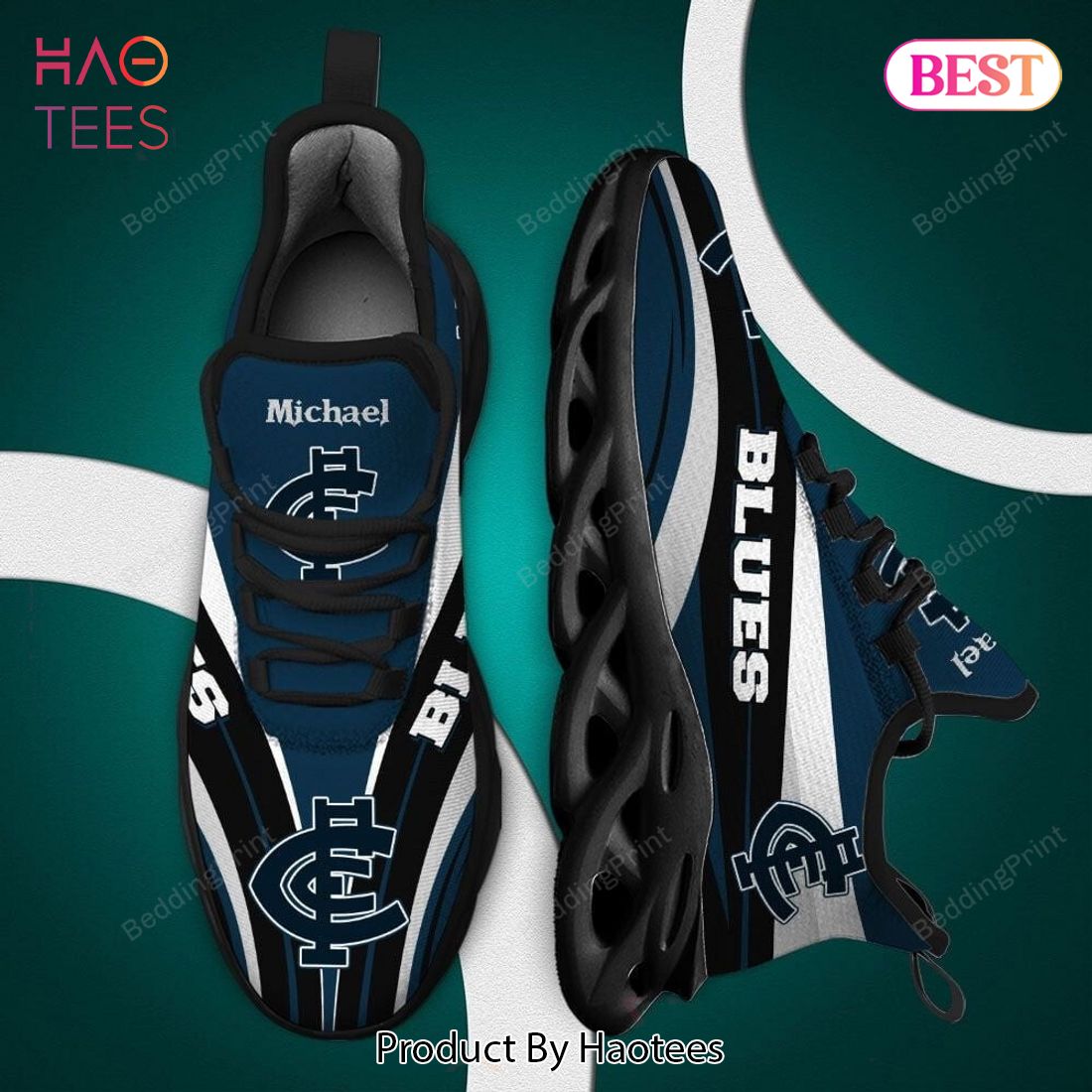 Carlton Blues AFL Black Mix Blue Max Soul Shoes Carlton Blues AFL Black Mix Blue Max Soul Shoes