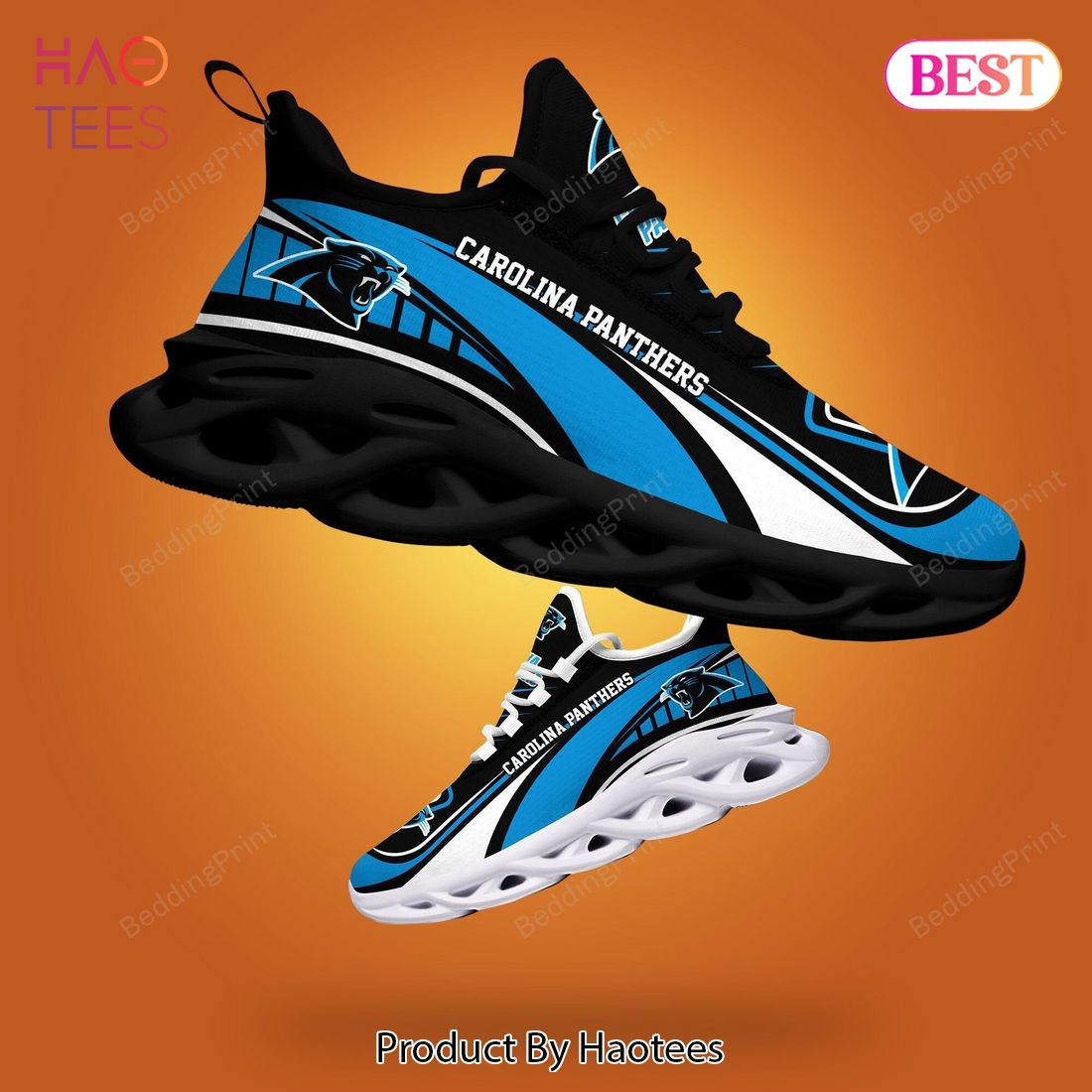 NFL Carolina Panthers Blue Black Max Soul Shoes Gift For Fans Sport