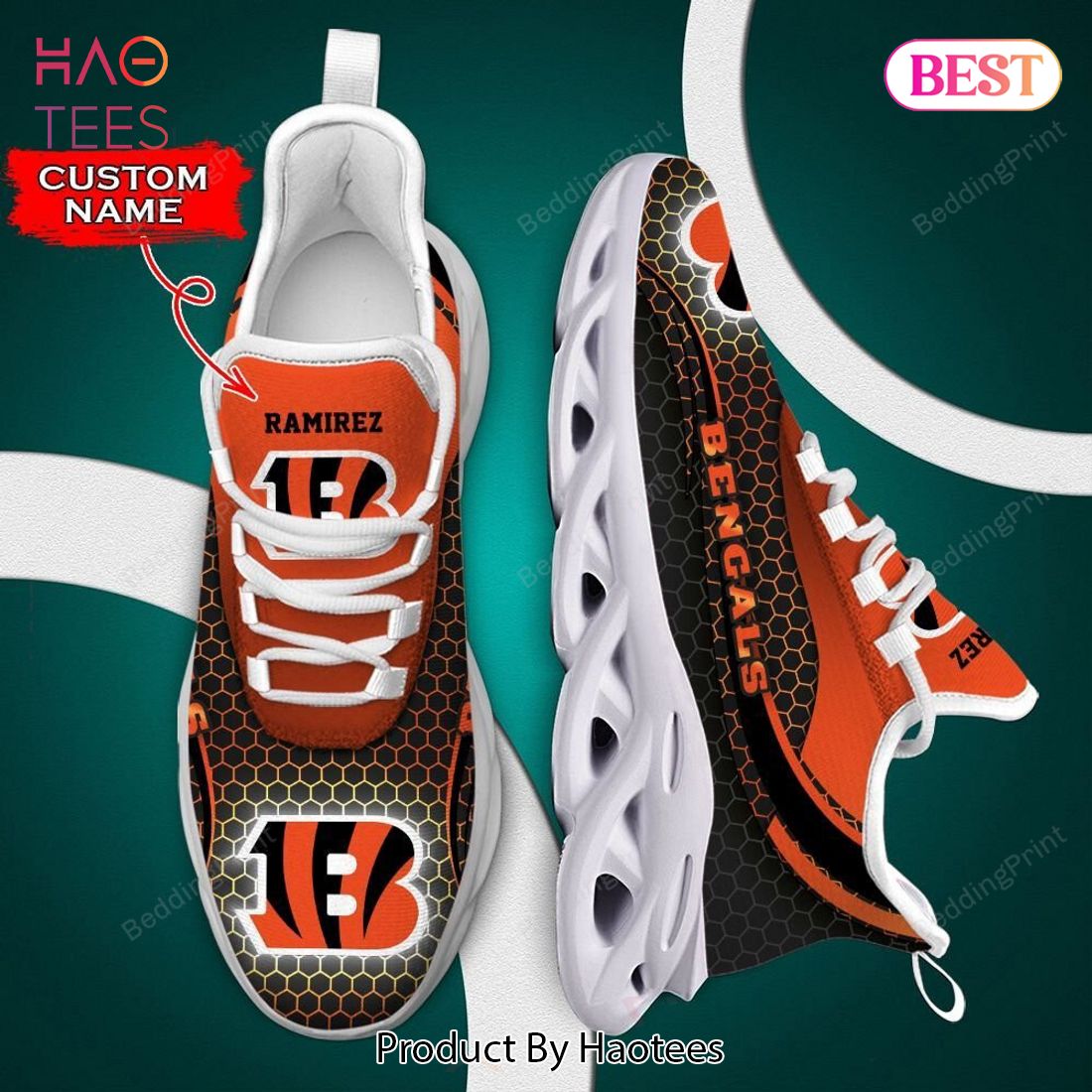 Cincinnati Bengals Nfl White And Black Max Soul Sneakers Sport