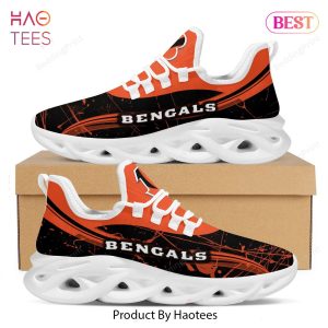 Cincinnati Bengals Splash Colors Design Trending Black Orange Max Soul Shoes