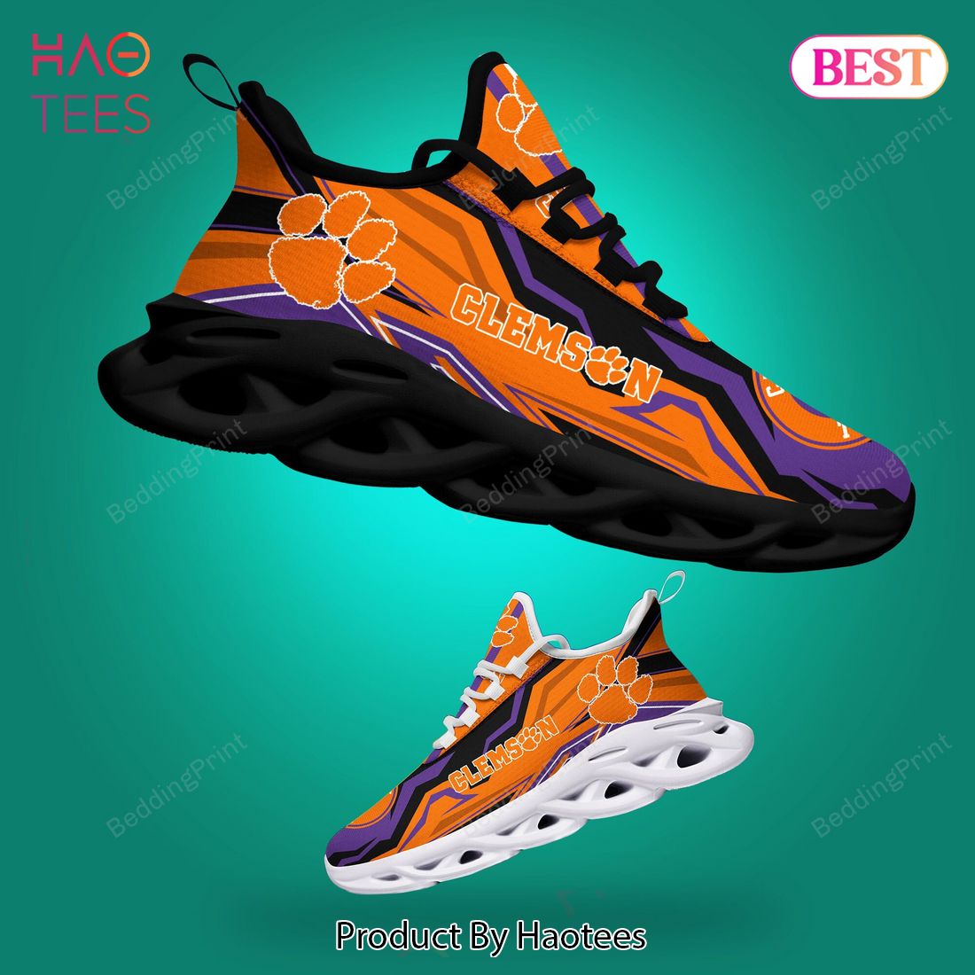 Clemson Tigers NCAA Hot Black Orange Violet Max Soul Shoes Clemson Tigers NCAA Hot Black Orange Violet Max Soul Shoes