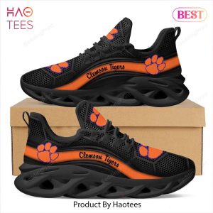 Clemson Tigers NCAA Hot Trending Black Color Max Soul Shoes