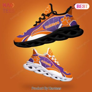 Clemson Tigers NCAA Orange Mix Violet Max Soul Shoes
