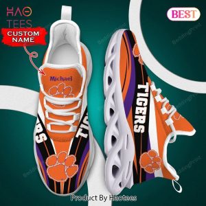 Clemson Tigers NCAA Violet Mix Orange Max Soul Shoes