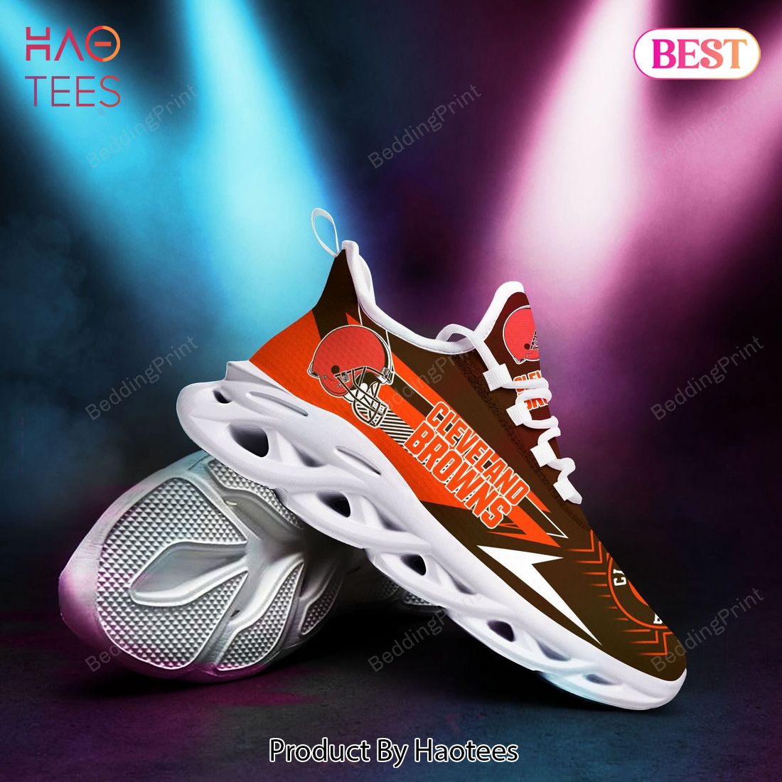 NFL Cleveland Browns Running Sneakers Custom Name Max Soul Shoes