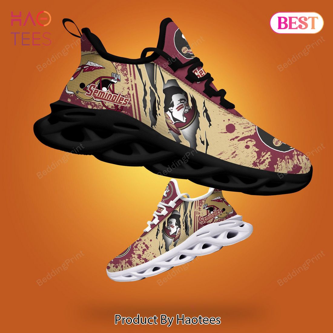 Florida State Seminoles NCAA Black Gold Max Soul Shoes Florida State Seminoles NCAA Black Gold Max Soul Shoes