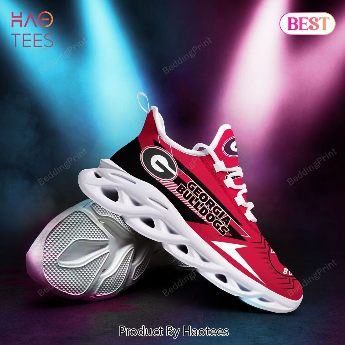 Georgia Bulldogs NCAA Pink Color Max Soul Shoes Georgia Bulldogs NCAA Pink Color Max Soul Shoes