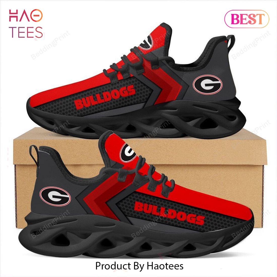 Georgia Bulldogs NCAA Red Black Max Soul Shoes Georgia Bulldogs NCAA Red Black Max Soul Shoes