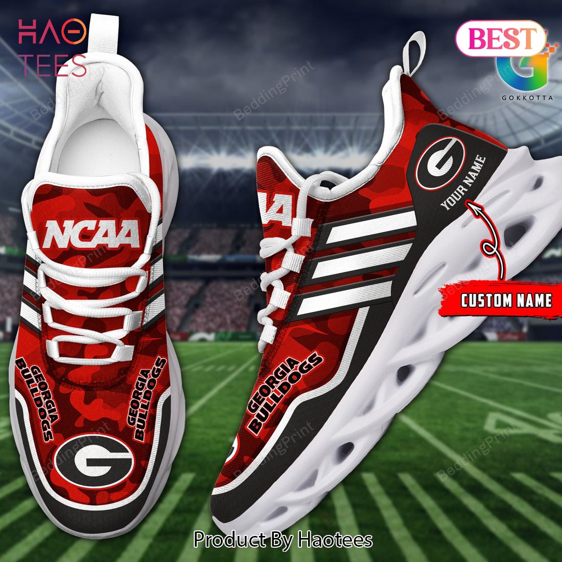 Georgia Bulldogs Personalized Red Color Max Soul Shoes Georgia Bulldogs Personalized Red Color Max Soul Shoes