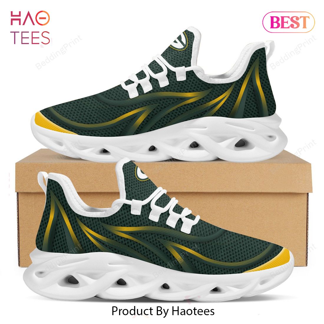 Green Bay Packers Neon Flames Design Trending Green Color Max Soul Shoes Green Bay Packers Neon Flames Design Trending Green Color Max Soul Shoes