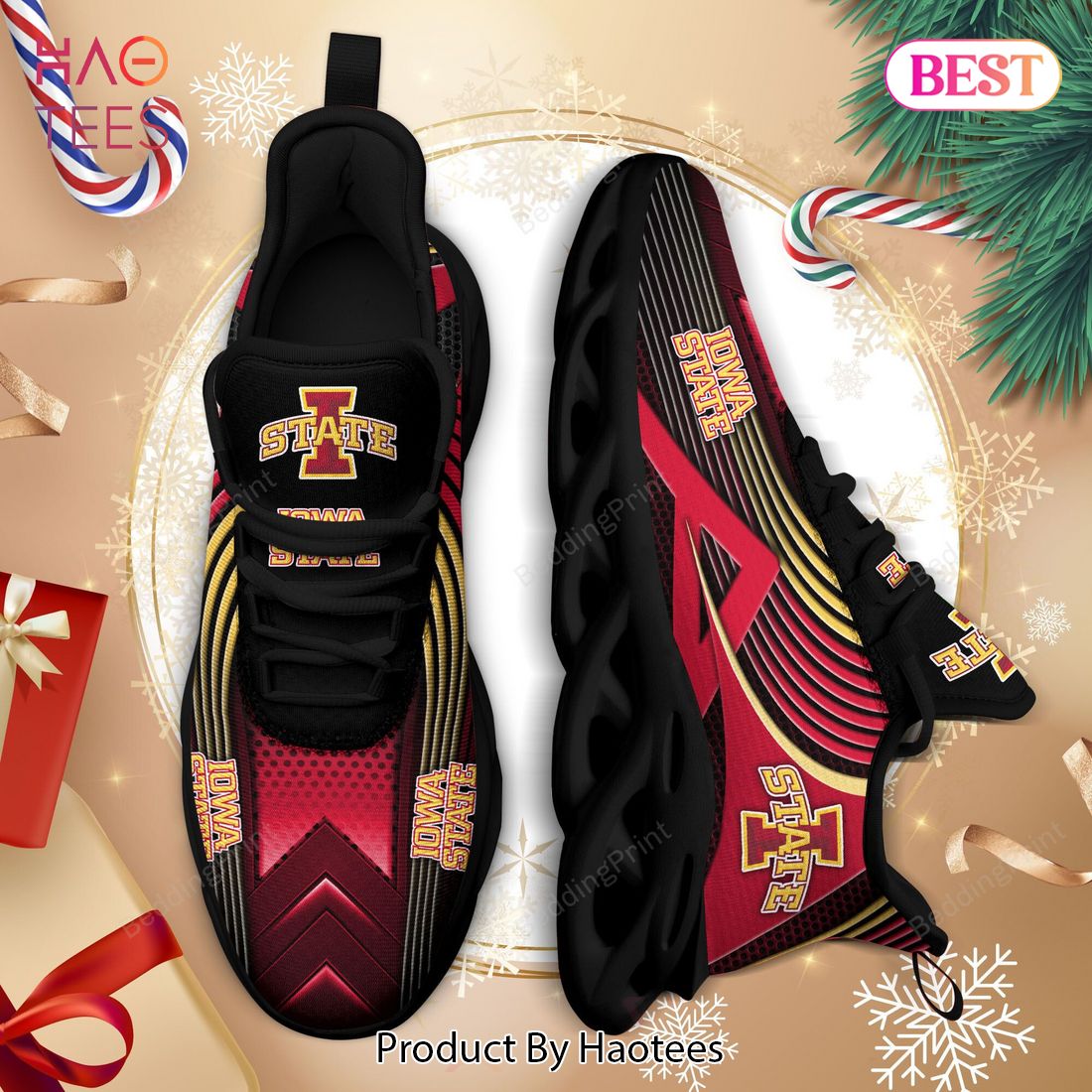 Iowa State Cyclones NCAA Red Mix Black Max Soul Shoes Iowa State Cyclones NCAA Red Mix Black Max Soul Shoes