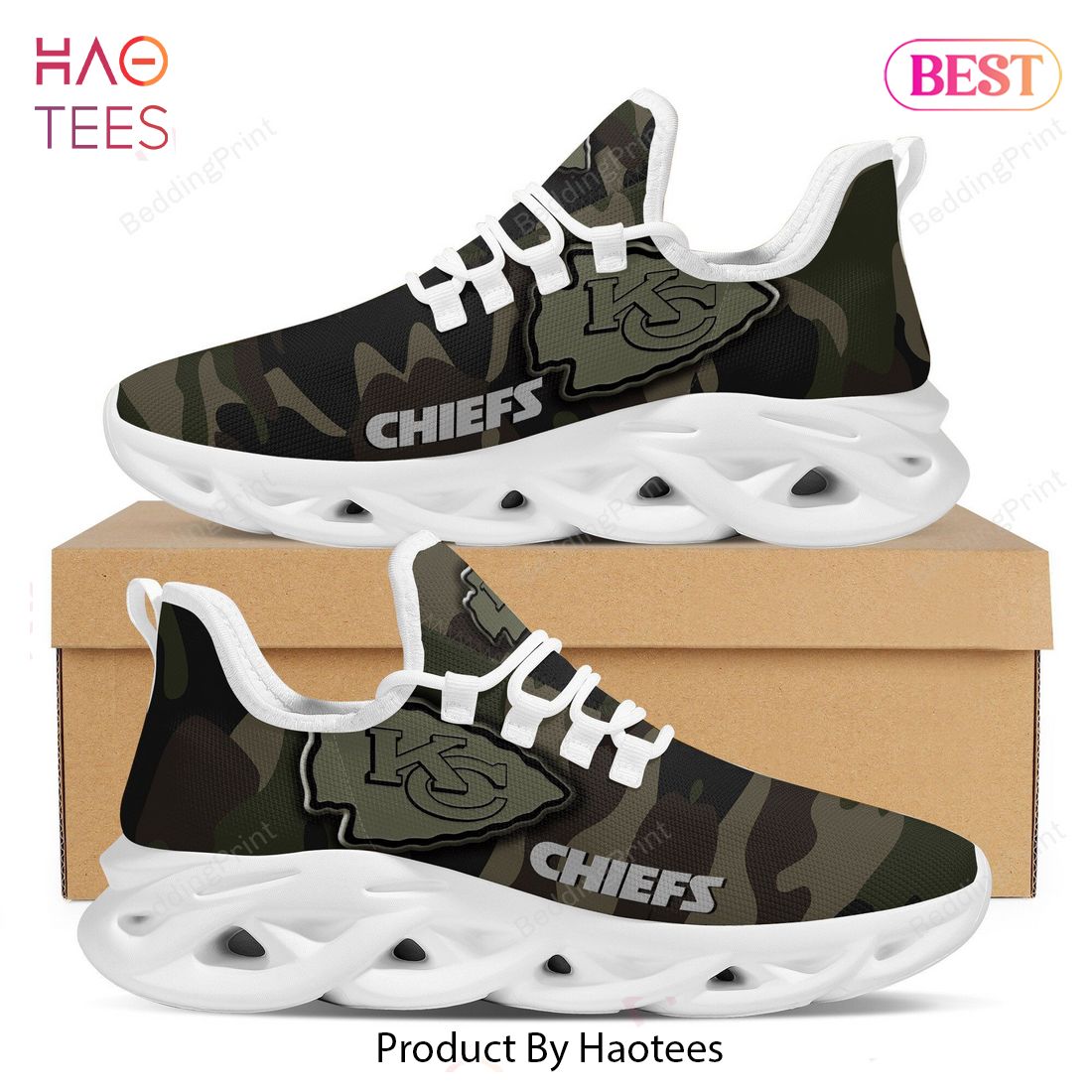 Kansas City Chiefs Camo Camouflage Design Trending Black Max Soul Shoes Kansas City Chiefs Camo Camouflage Design Trending Black Max Soul Shoes