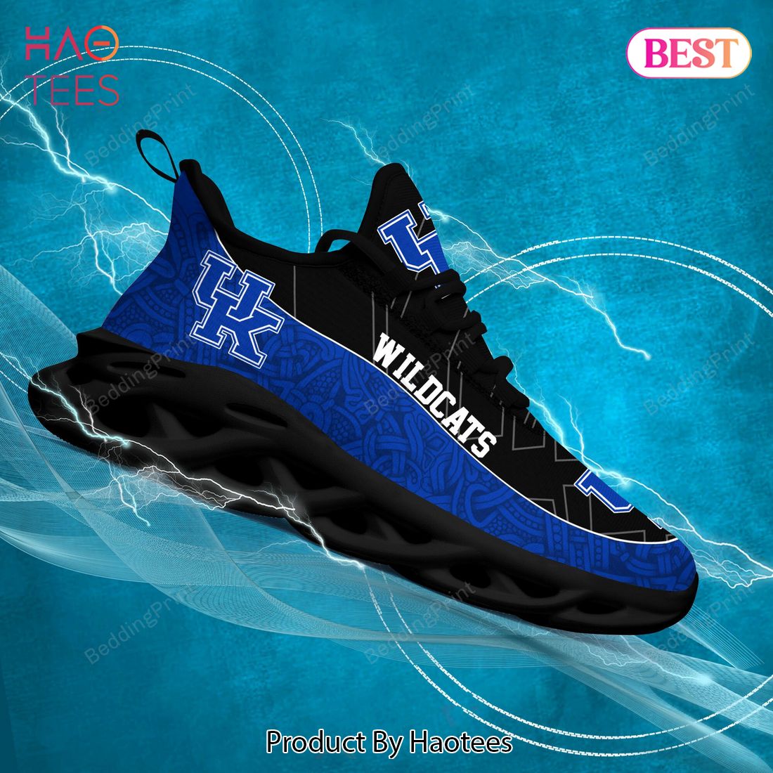 Kentucky Wildcats NCAA Black Blue Max Soul Shoes Kentucky Wildcats NCAA Black Blue Max Soul Shoes