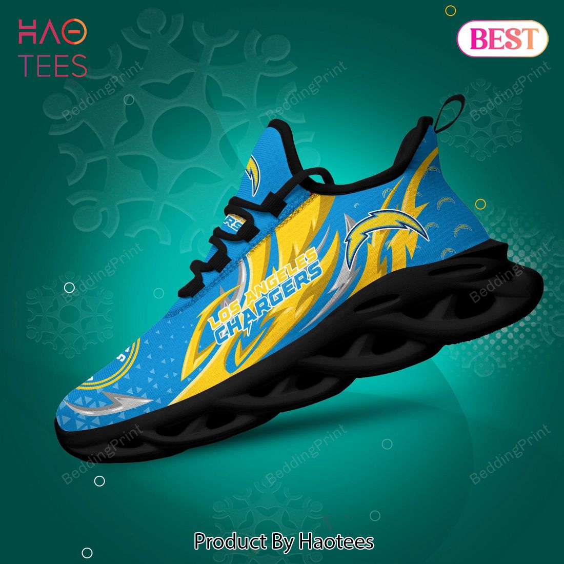 Los Angeles Chargers NFL Gold Mix Blue Max Soul Shoes Los Angeles Chargers NFL Gold Mix Blue Max Soul Shoes