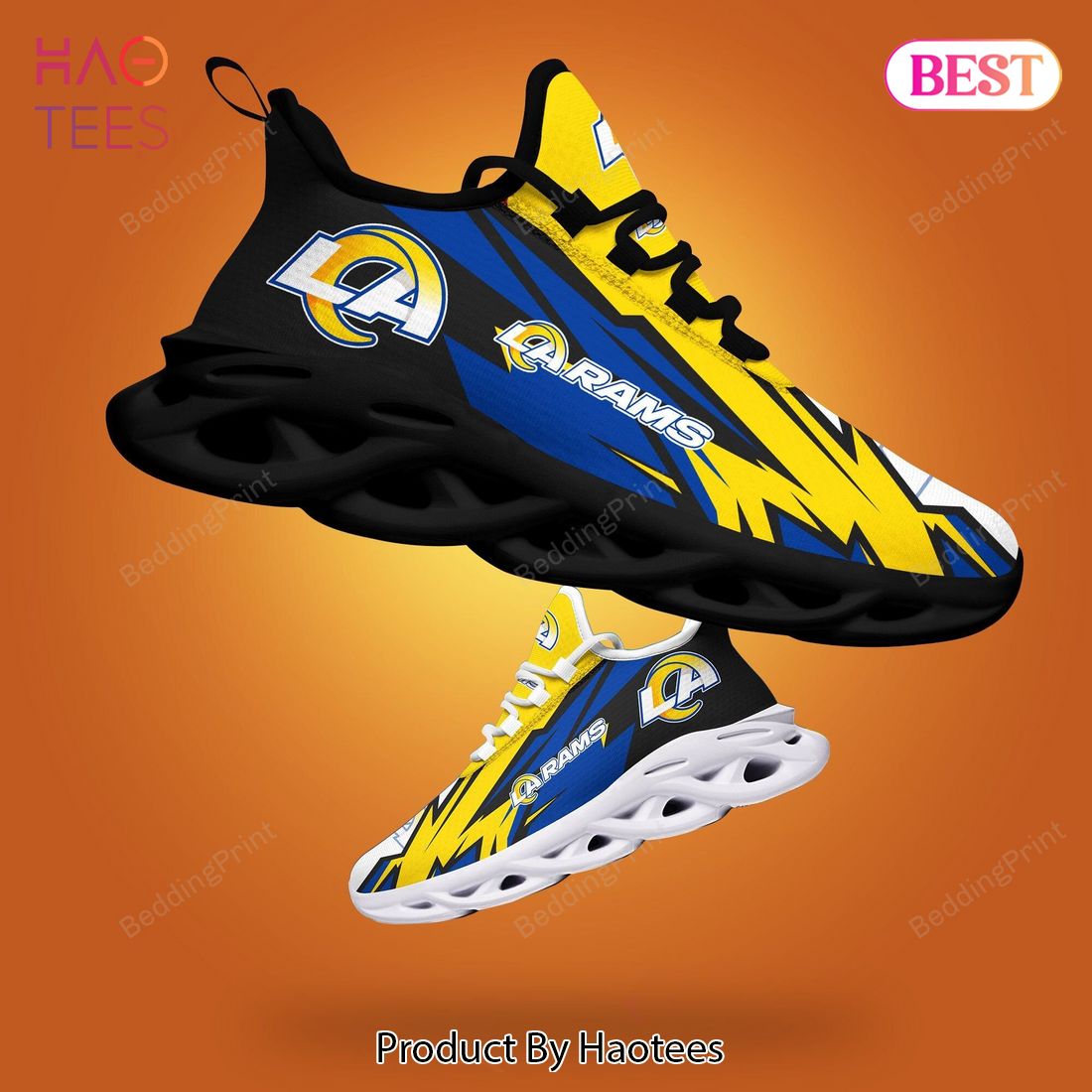 Los Angeles Rams NFL Blue Gold Max Soul Shoes Los Angeles Rams NFL Blue Gold Max Soul Shoes