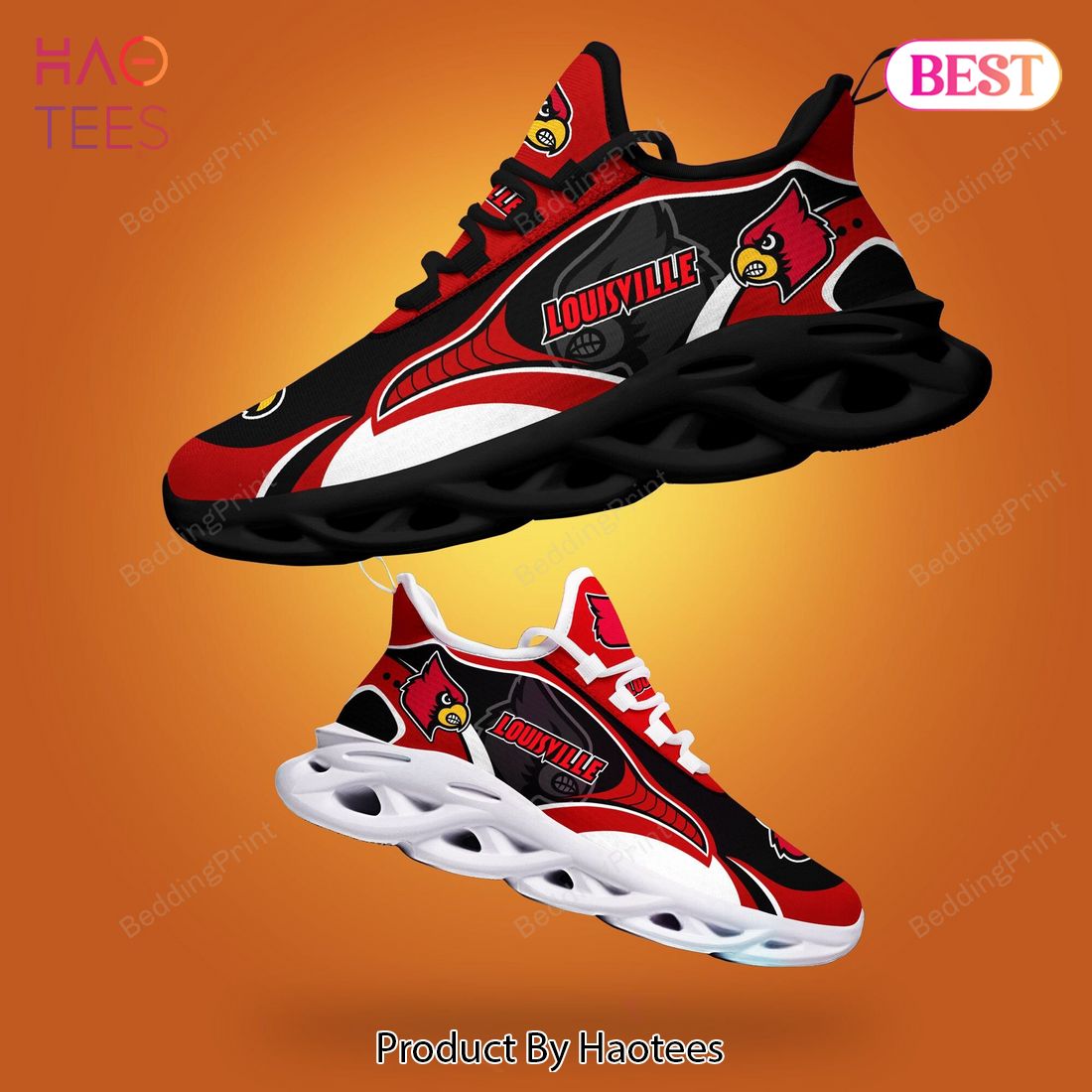 Louisville Cardinals NCAA Black Red Max Soul Shoes Louisville Cardinals NCAA Black Red Max Soul Shoes