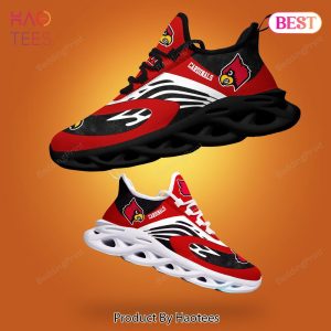 Louisville Cardinals NCAA Hot Red Black Color Max Soul Shoes