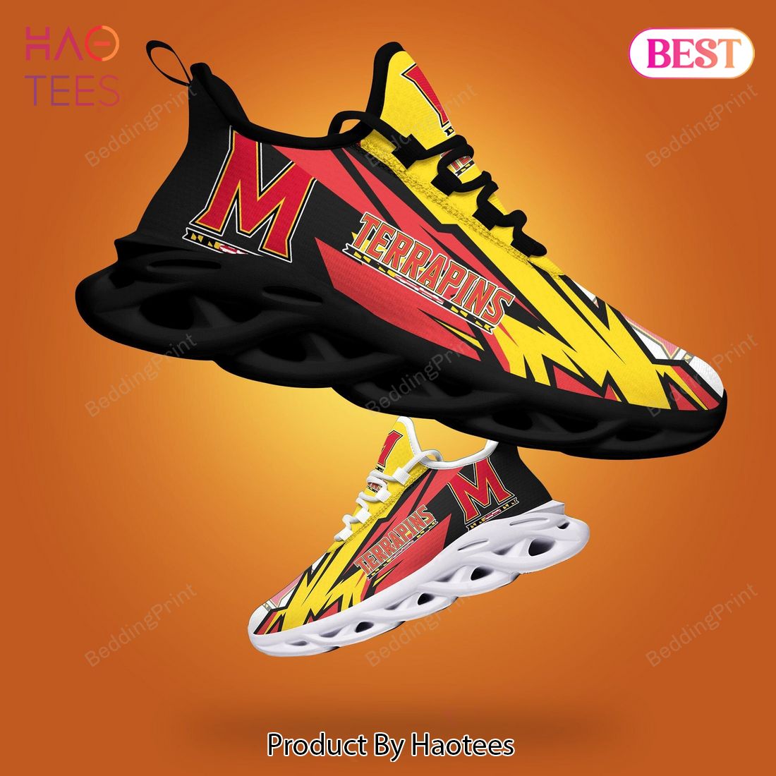 Maryland Terrapins NCAA Black Red Gold Max Soul Shoes Maryland Terrapins NCAA Black Red Gold Max Soul Shoes
