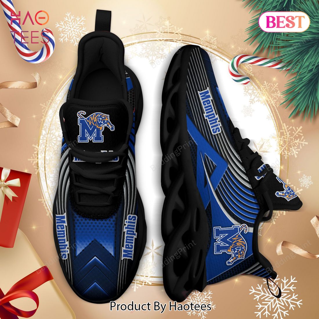 Memphis Tigers NCAA Blue Black Max Soul Shoes Memphis Tigers NCAA Blue Black Max Soul Shoes
