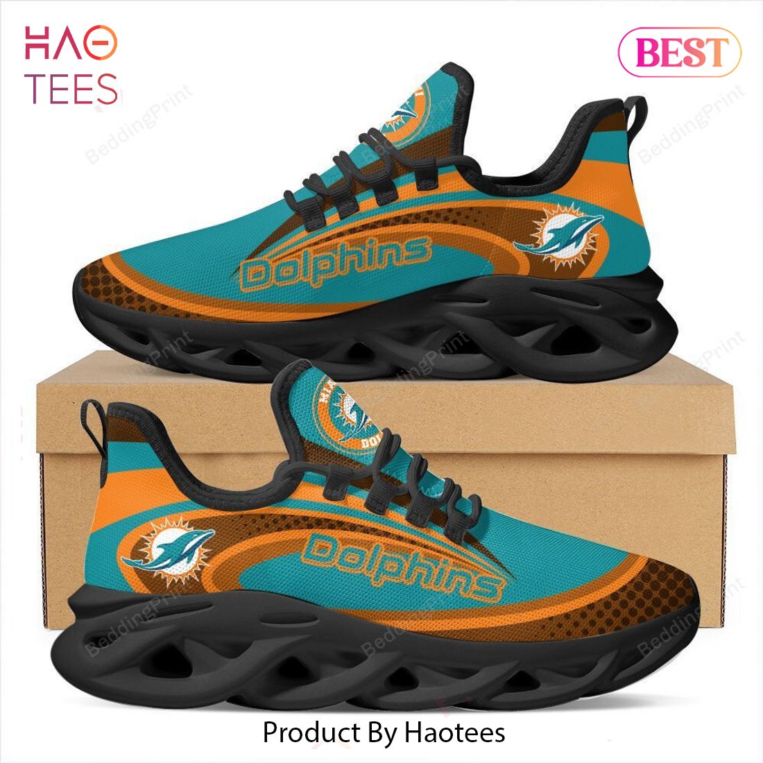 Miami Dolphins NFL Blue Black Brown Max Soul Shoes Miami Dolphins NFL Blue Black Brown Max Soul Shoes