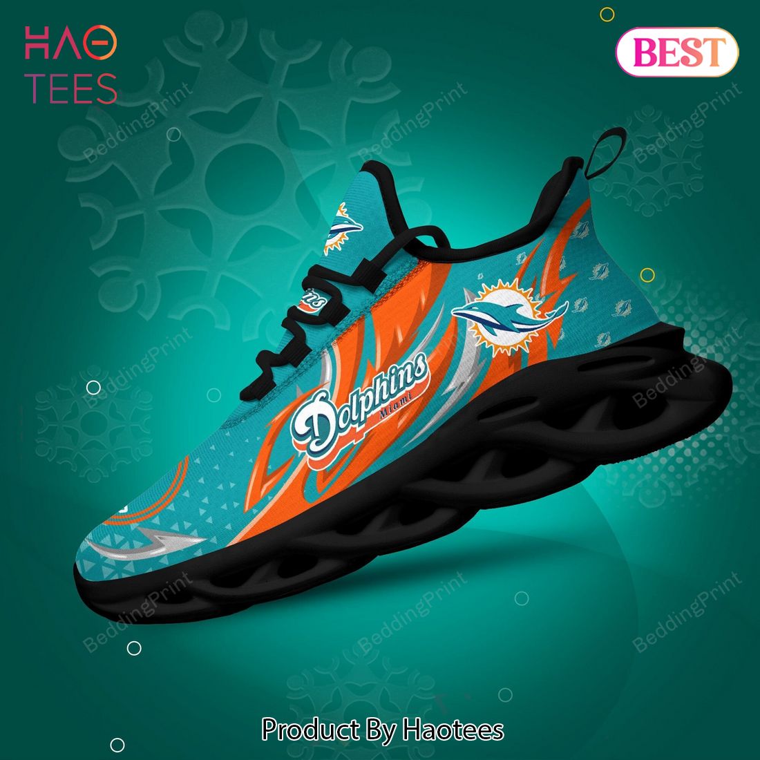 NFL Miami Dolphins Max Soul Sneaker Sport Fans Running Shoes