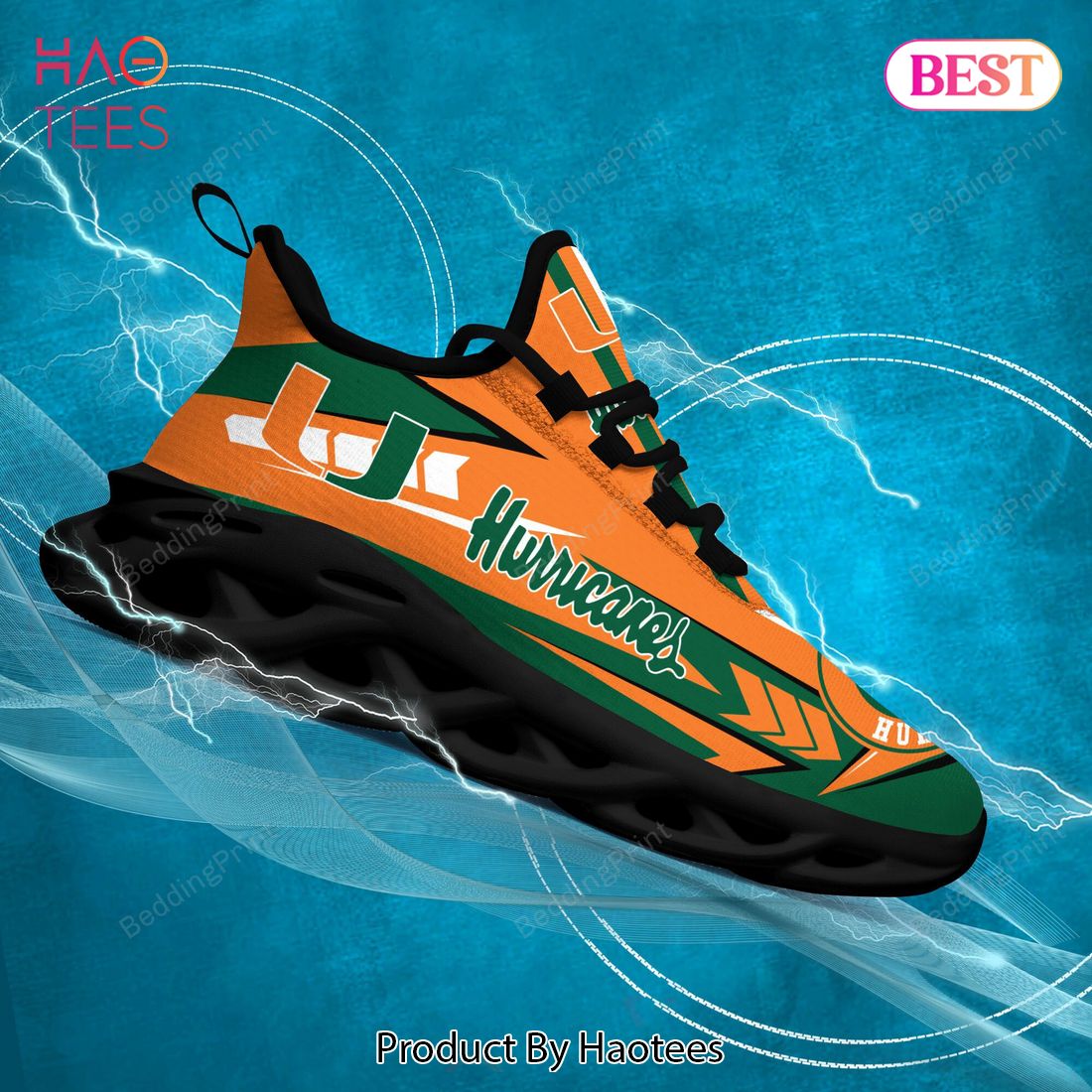 Miami Hurricanes NCAA Green Mix Orange Hot Color Shoes Miami Hurricanes NCAA Green Mix Orange Hot Color Shoes