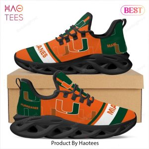 Miami Hurricanes NCAA Orange Mix Green Max Soul Shoes