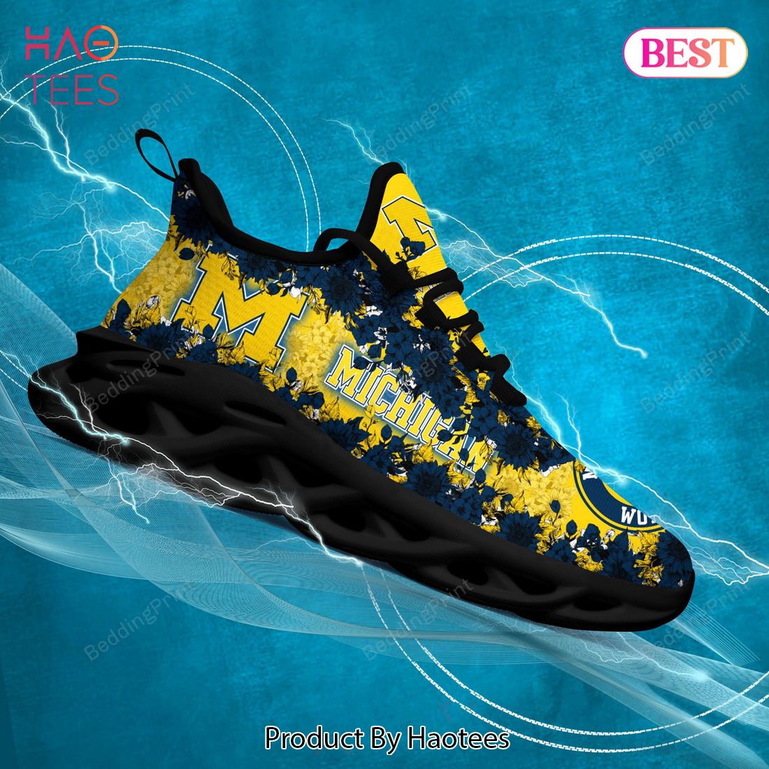 Michigan Wolverines NCAA Blue Mix Gold Max Soul Shoes Michigan Wolverines NCAA Blue Mix Gold Max Soul Shoes