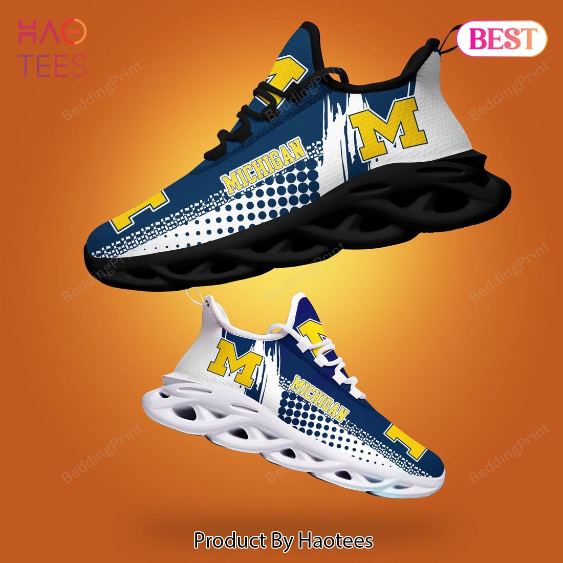 Michigan Wolverines NCAA Blue White Max Soul Shoes Michigan Wolverines NCAA Blue White Max Soul Shoes