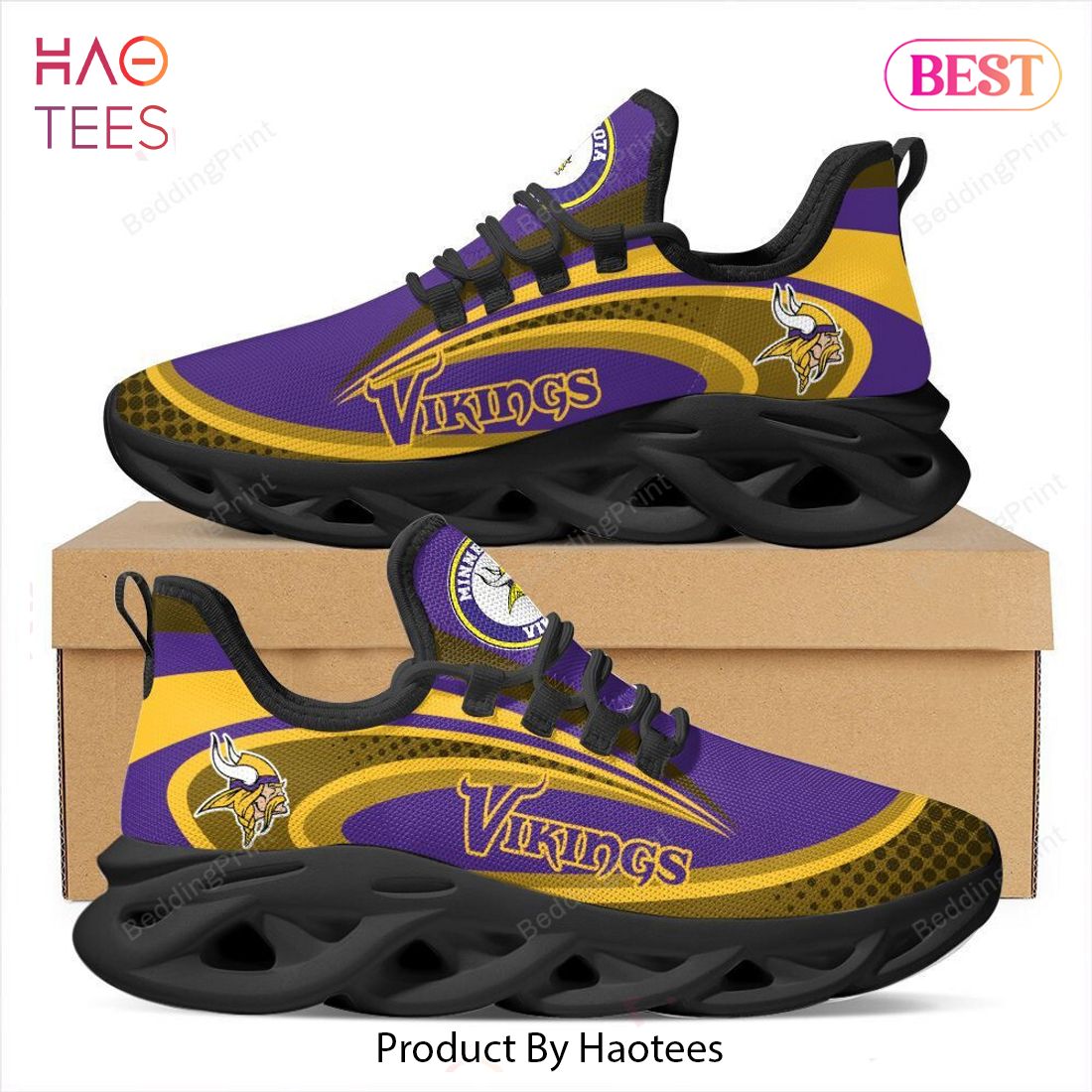 Minnesota Vikings Gold Mix Black Max Soul Shoes Minnesota Vikings Gold Mix Black Max Soul Shoes
