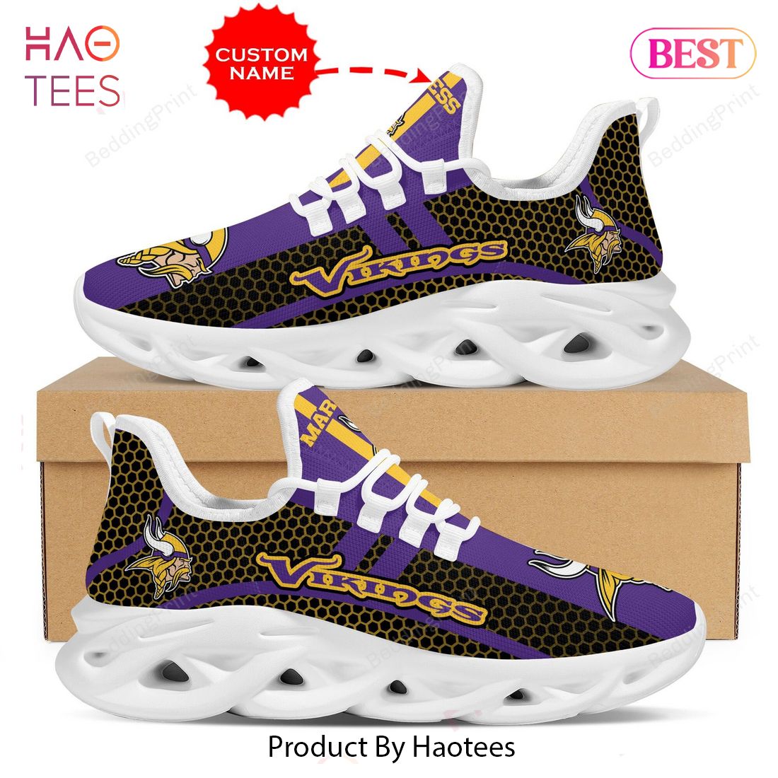 Minnesota Vikings NFL Black Mix Violet Max Soul Shoes Minnesota Vikings NFL Black Mix Violet Max Soul Shoes