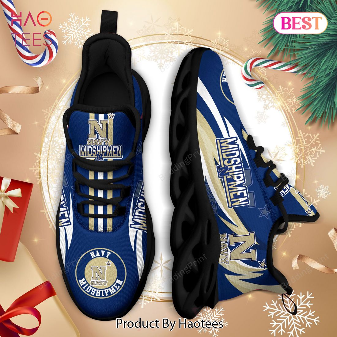 Navy Midshipmen NCAA Black Mix Blue Max Soul Shoes - YS31 Navy Midshipmen NCAA Black Mix Blue Max Soul Shoes - YS31