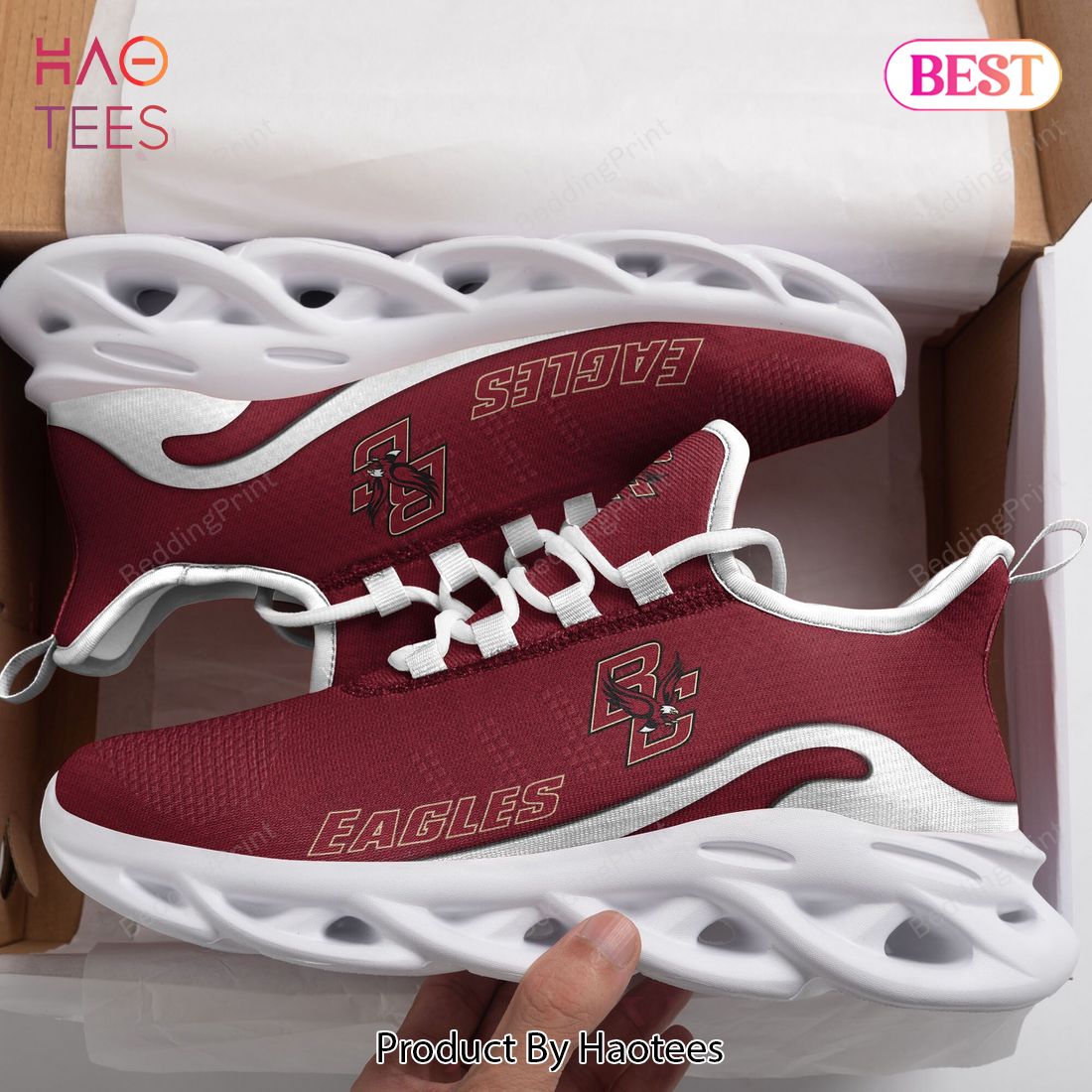 NCAA Boston College Eagles Red Color Max Soul Shoes