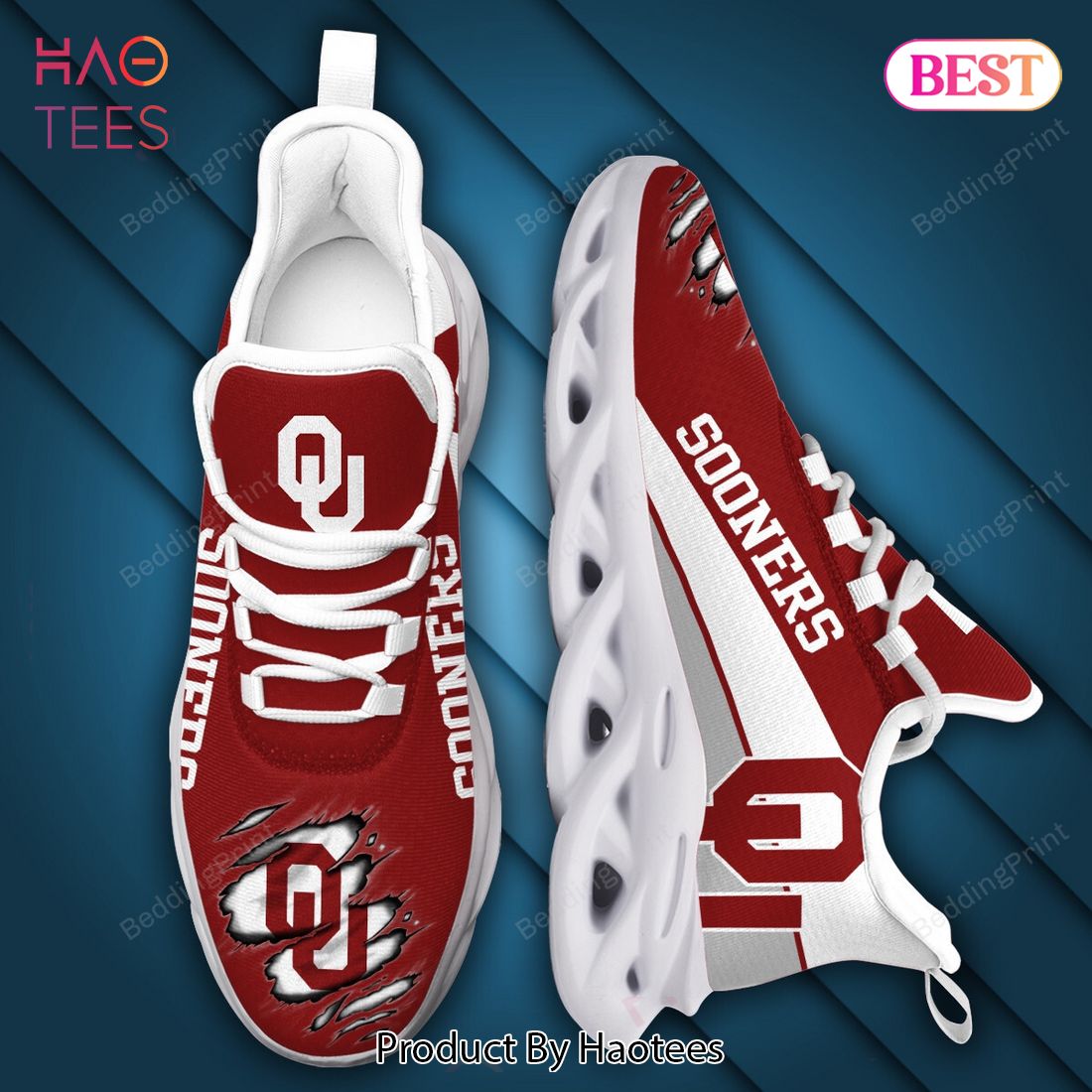 NCAA Oklahoma Sooners Red Mix White Max Soul Shoes