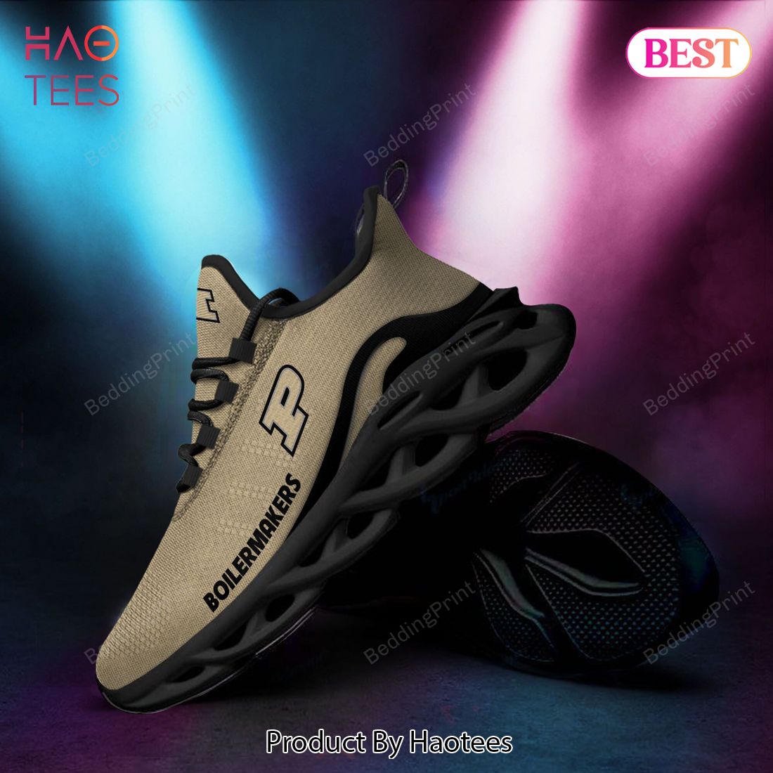 NCAA Purdue Boilermakers Black Brown Max Soul Shoes NCAA Purdue Boilermakers Black Brown Max Soul Shoes