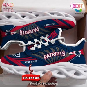 New England Patriots M8 Personalized  Blue Red Max Soul Shoes