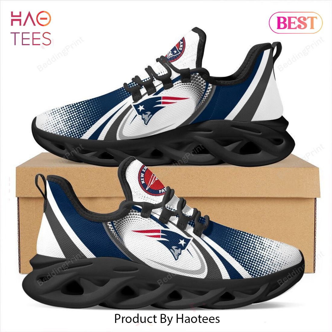 New England Patriots NFL Blue Mix White Max Soul Shoes New England Patriots NFL Blue Mix White Max Soul Shoes