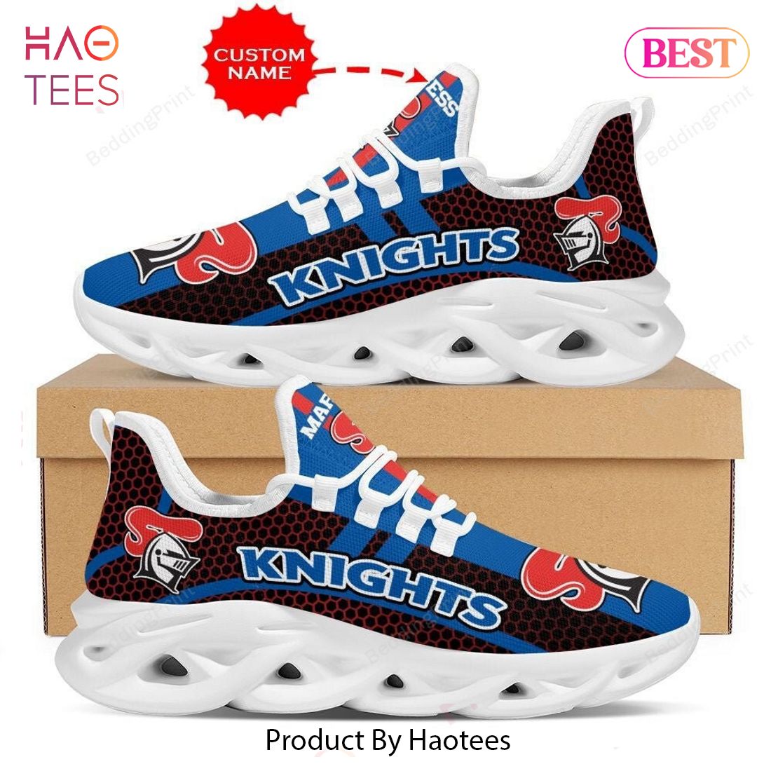 Newcastle Knights NRL Custom Name Max Soul Shoes Newcastle Knights NRL Custom Name Max Soul Shoes
