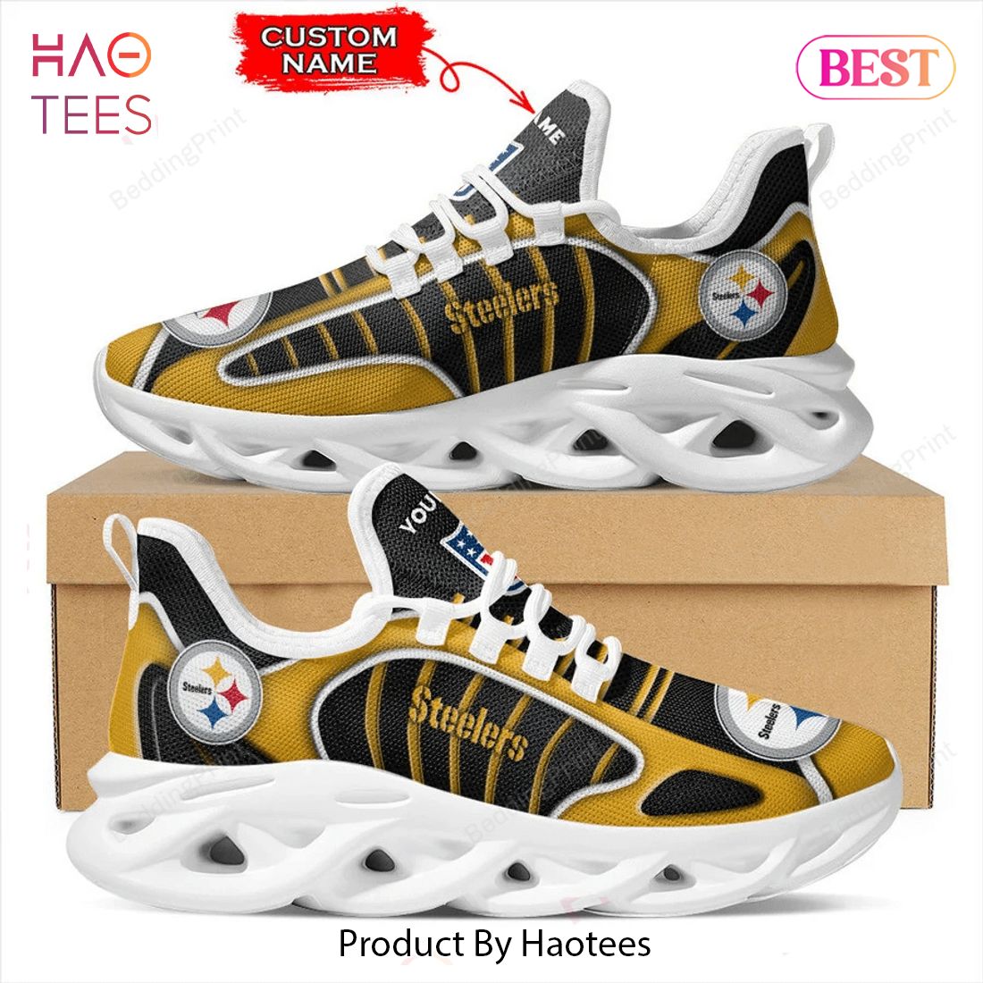 Premium Pittsburgh Steelers NFL Customized Max Soul Shoes - Owl Fashion Shop