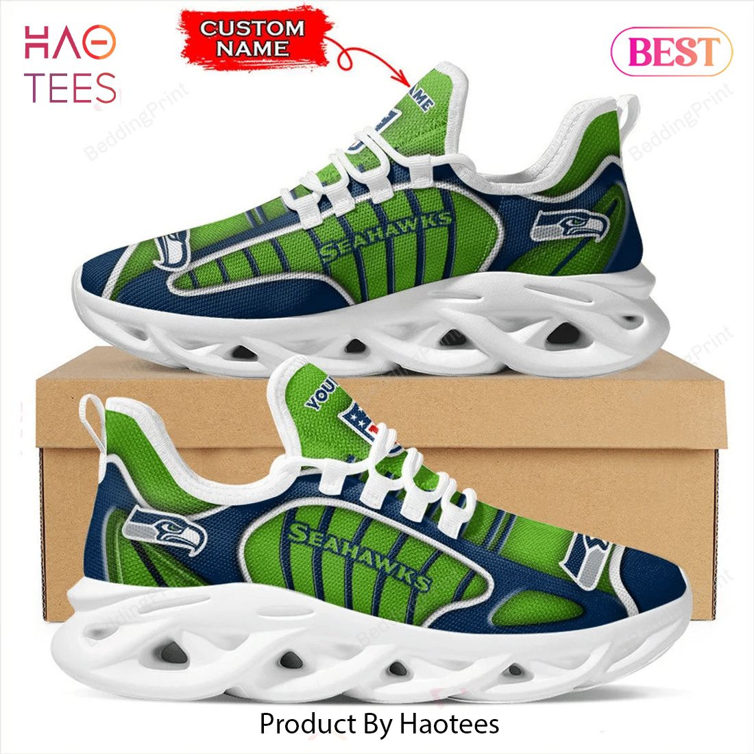 NFL Seattle Seahawks Green Mix Blue Max Soul Shoes