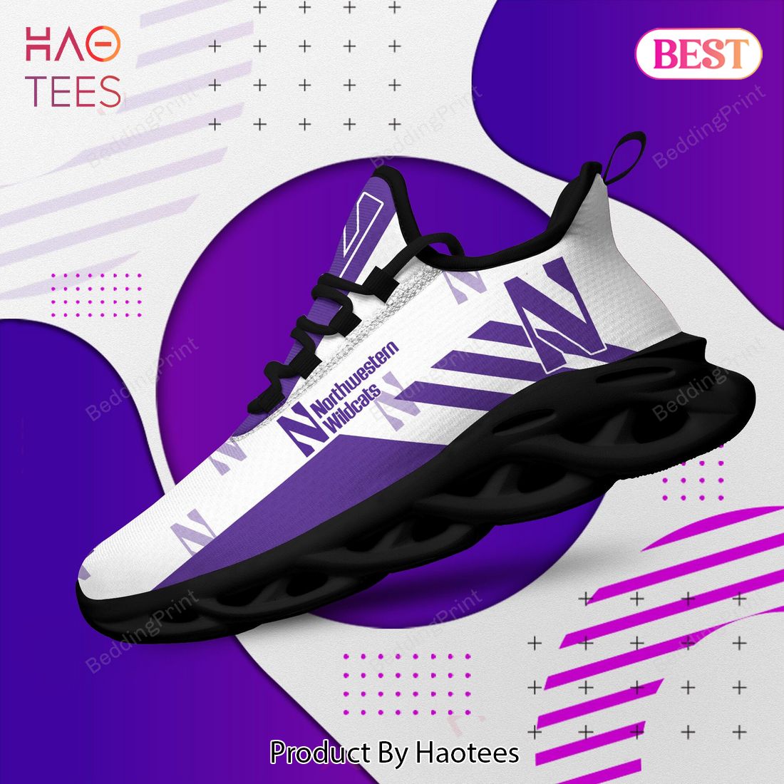 Northwestern Wildcats NCAA Violet Mix White Max Soul Shoes Northwestern Wildcats NCAA Violet Mix White Max Soul Shoes