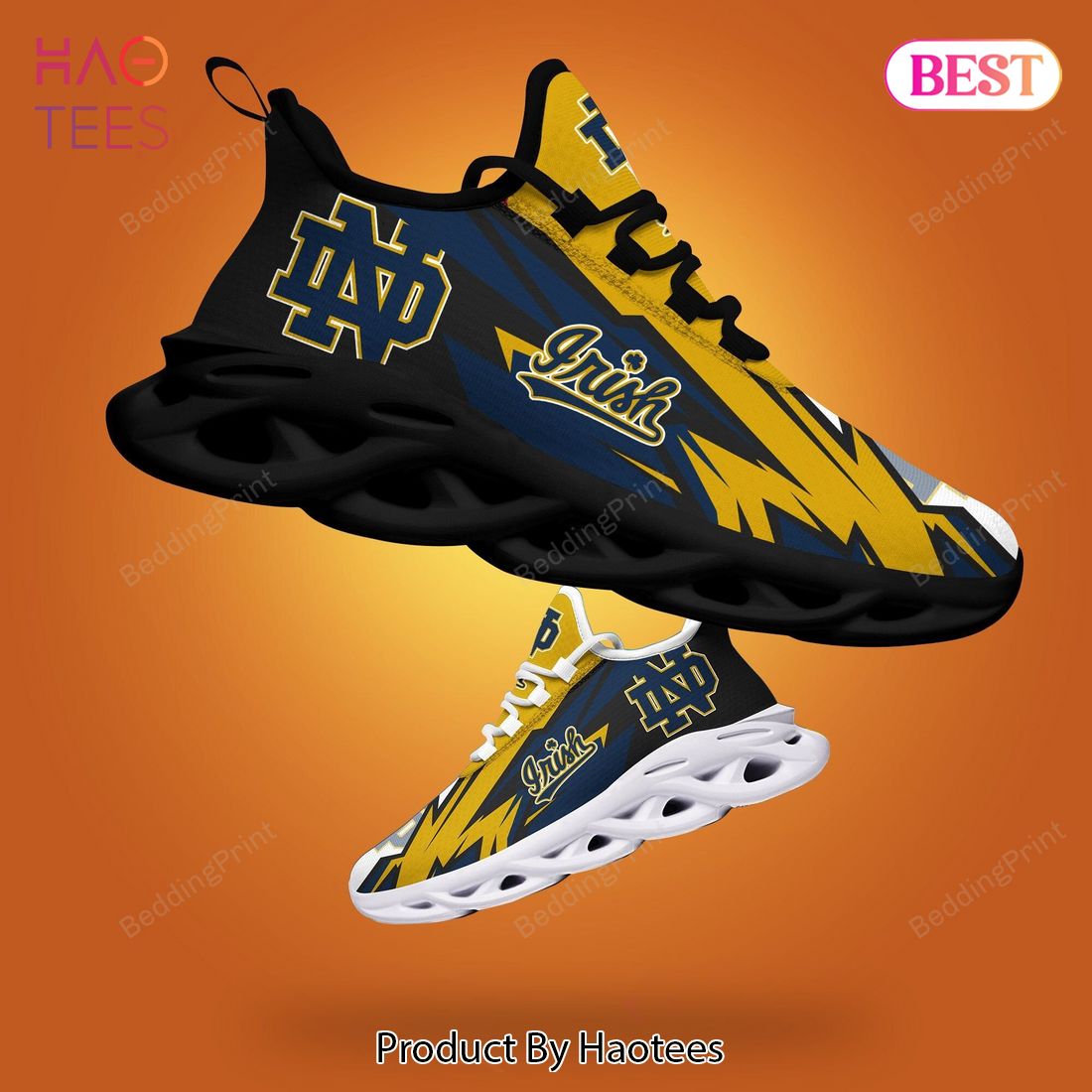 Notre Dame Fighting Irish NCAA Blue Mix Gold Max Soul Shoes