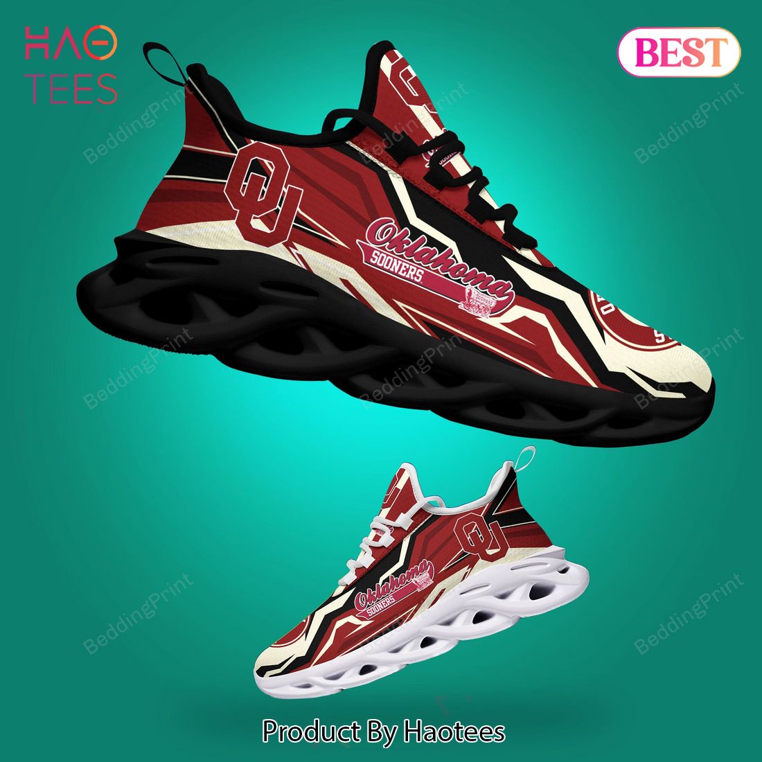 Oklahoma Sooners NCAA Black Red White Max Soul Shoes Oklahoma Sooners NCAA Black Red White Max Soul Shoes