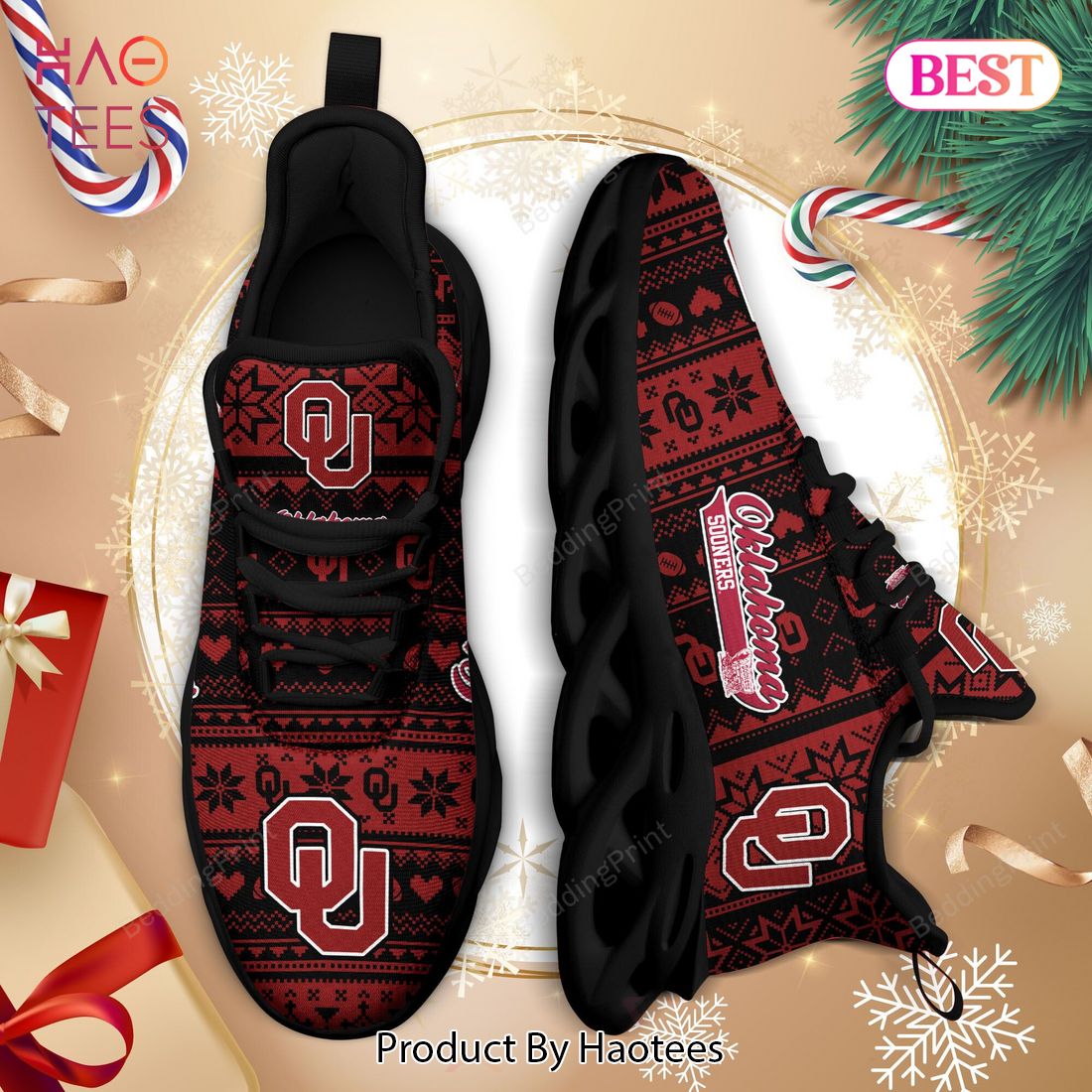 Oklahoma Sooners NCAA New Trending Red Color Max Soul Shoes Oklahoma Sooners NCAA New Trending Red Color Max Soul Shoes