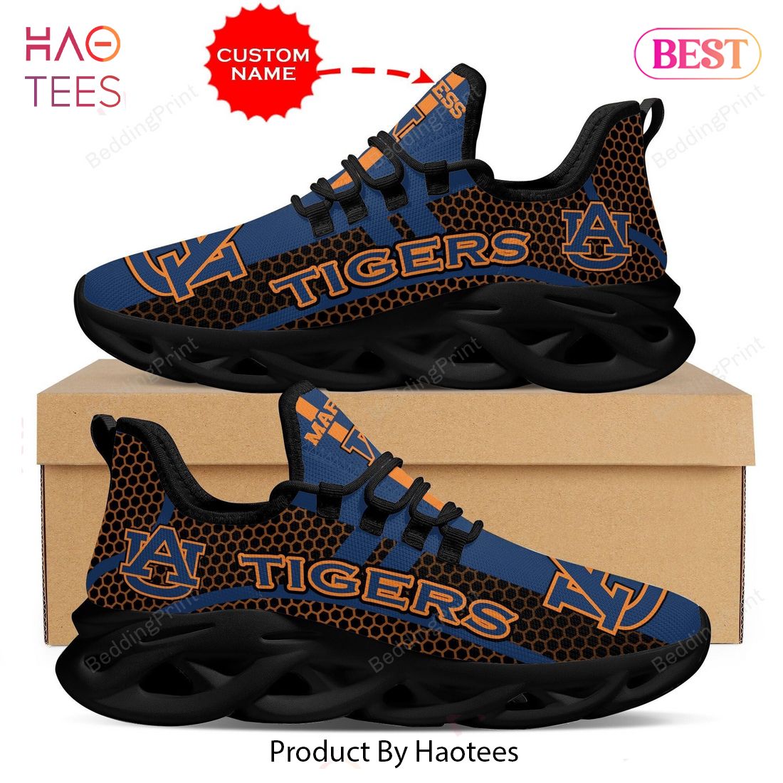 Personalized Auburn Tigers NCAA Blue Color Max Soul Shoes