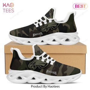 Philadelphia Eagles Camo Camouflage Design Trending Black Max Soul Shoes