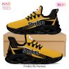 Pittsburgh Steelers Custom Name Black Gold Max Soul Shoes