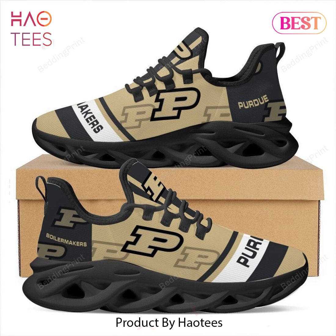 Purdue Boilermakers NCAA Brown Mix Black Max Soul Shoes